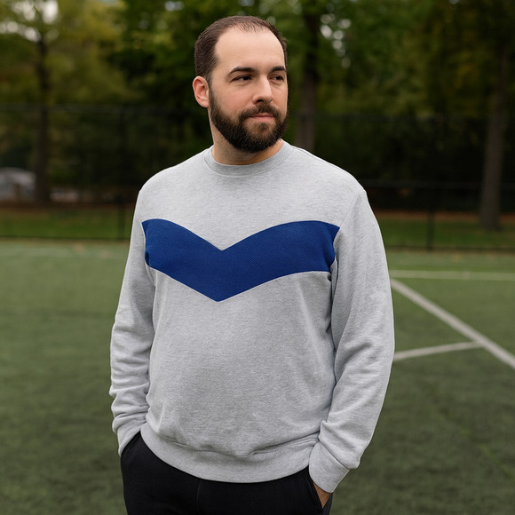 Shaquille O'Neal Other - NWT Shaquille O'Neal Sweatshirt Men's XLG Gray Blue French Terry Crew Sporty NEW